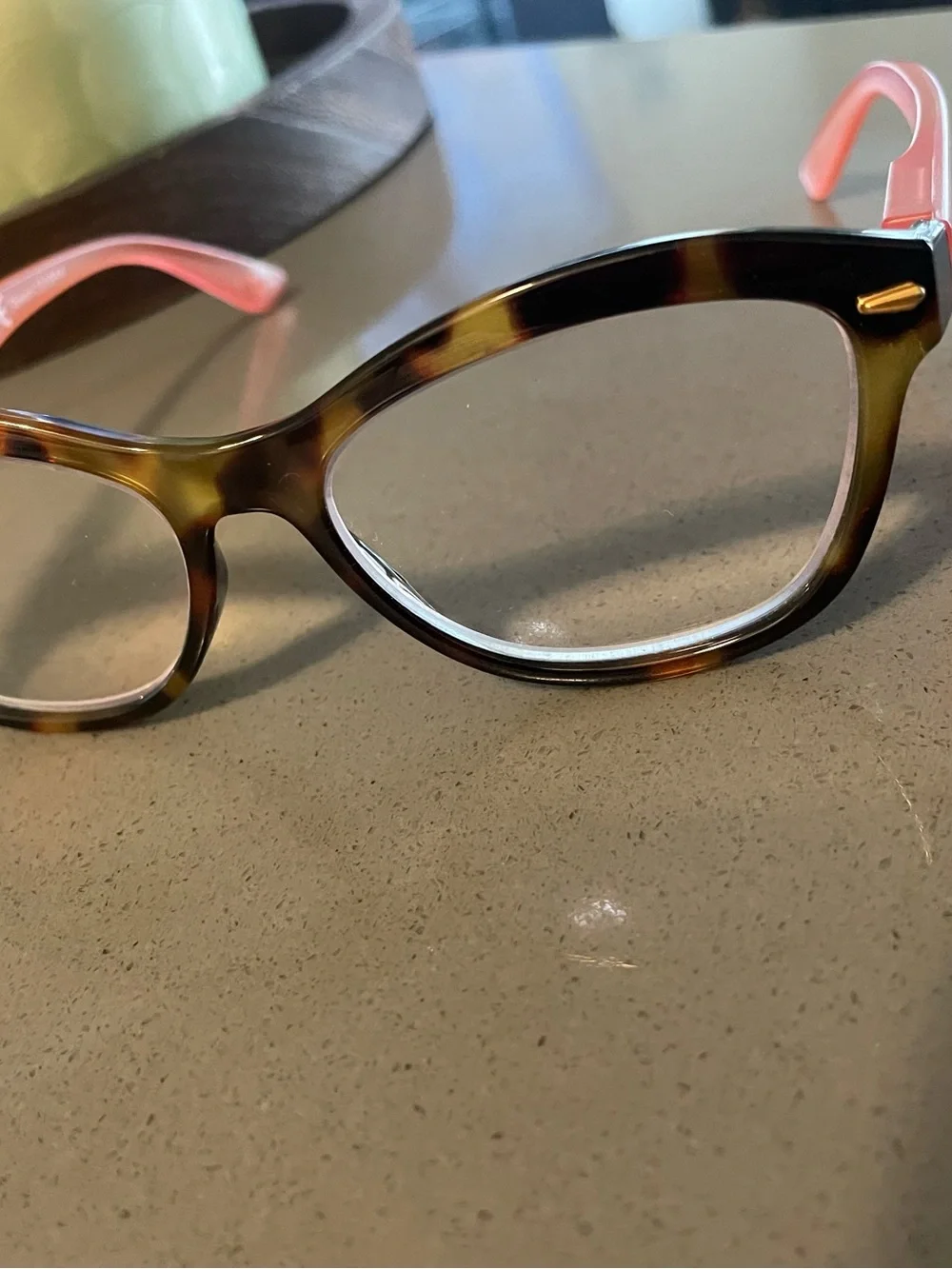 Kids Tortoiseshell Frame Sunglasses with Pink Temples